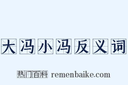 大冯小冯反义词是什么意思的图片